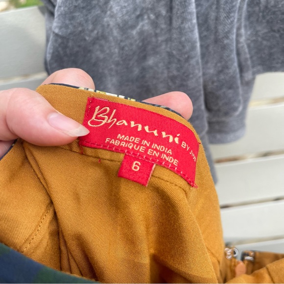 Anthropologie Bhanuni By Jyoti Sita Tulle orange beaded floral boho skirt - Picture 6 of 6